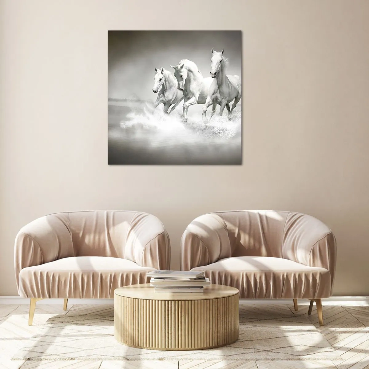 Impression sur verre - Image sur verre - La folie blanche - 70x70 cm