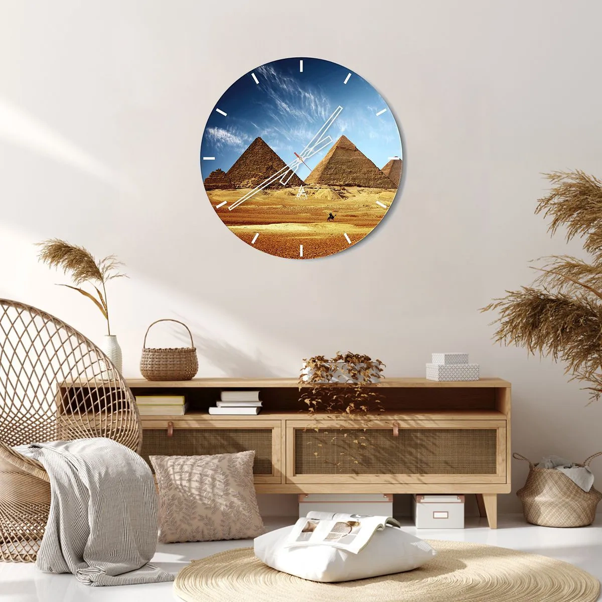 Horloge murale - Pendule murale - 40 siècles vous regardent - 30x30 cm