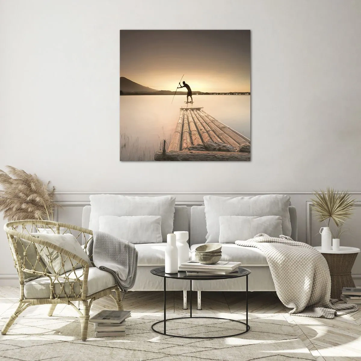 Impression sur verre - Image sur verre - Avant la fin du jour - 70x70 cm