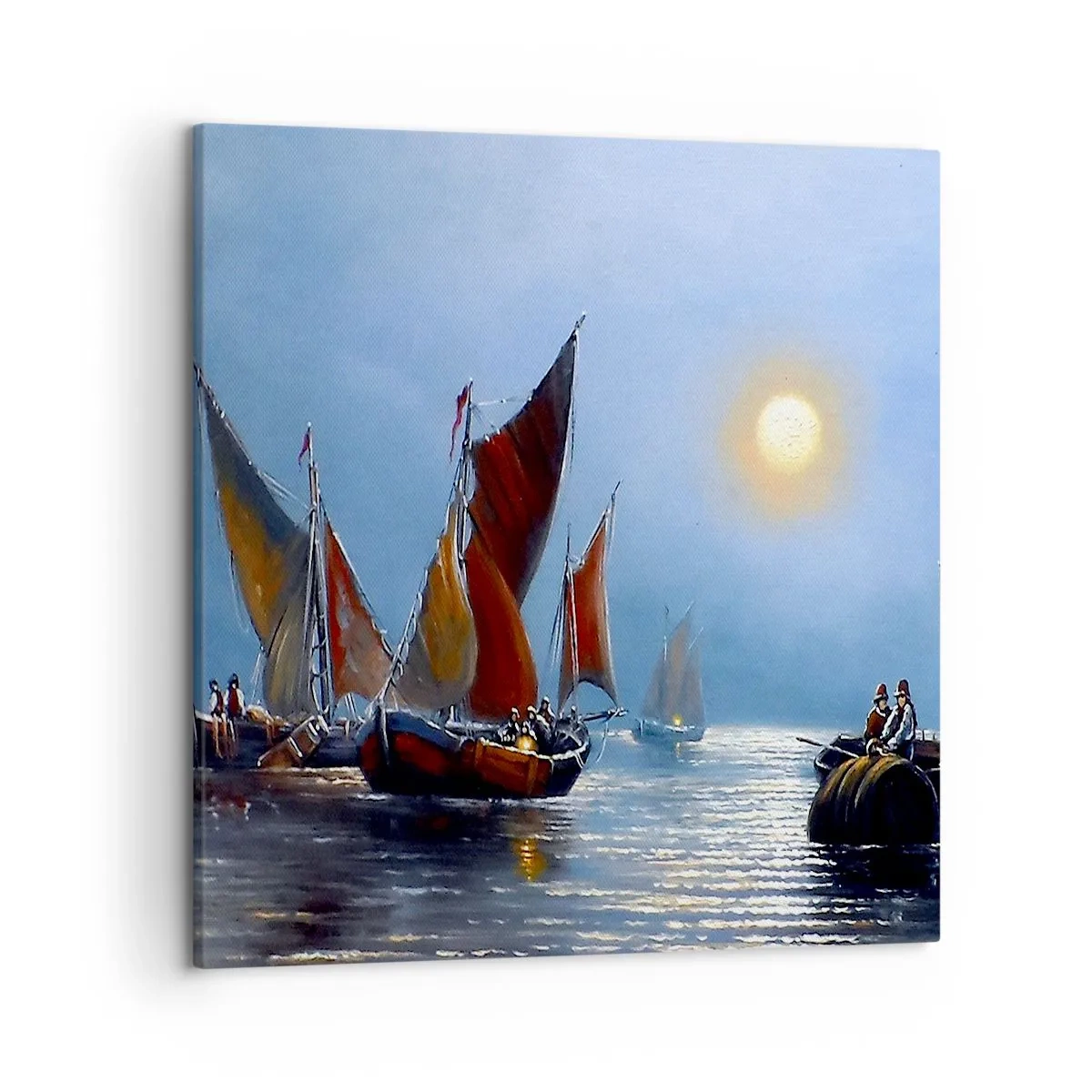 Impression sur toile - Image sur toile - Pêche de nuit - 50x50 cm