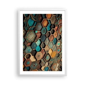 Affiche dans un cadre blanc - Poster - Ornements arabes – variation - 50x70 cm