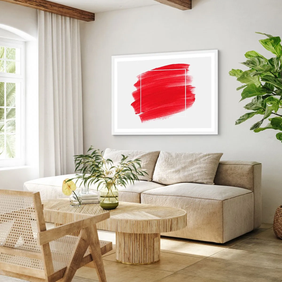 Affiche dans un cadre blanc - Poster - En dehors du cadre - 50x40 cm