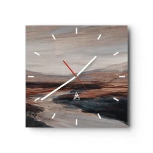 Horloge murale - Pendule murale - Une vallée tranquille - 40x40 cm