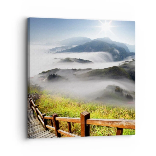 Impression sur toile - Image sur toile - Tissé d'éblouissement et de brouillard - 30x30 cm