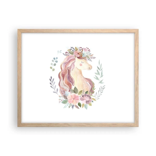 Affiche dans un chêne clair - Poster - Invitation au monde des contes de fées - 50x40 cm