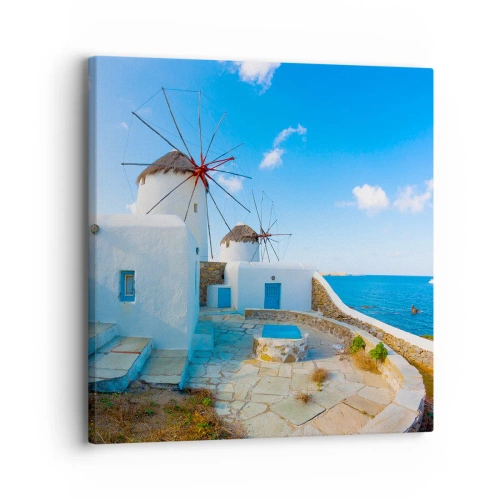 Impression sur toile - Image sur toile - Le vent bleu de la mer - 30x30 cm