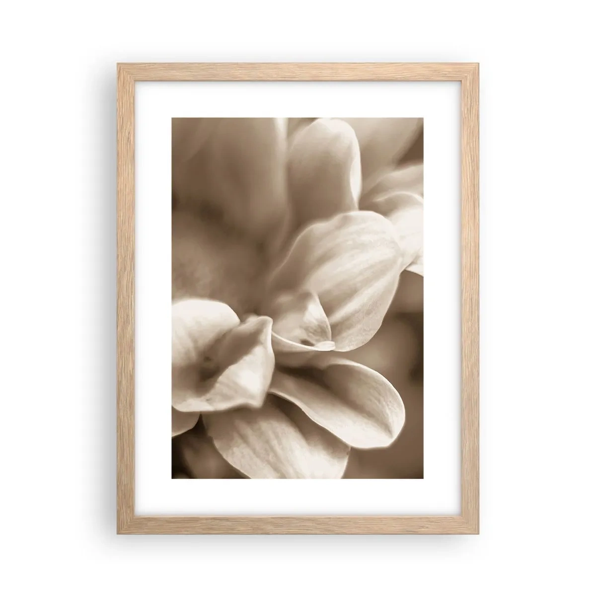 Affiche dans un chêne clair - Poster - Doux comme un sourire - 30x40 cm