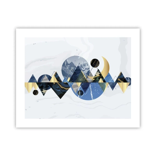 Affiche - Poster - Paysage géométrique - 50x40 cm