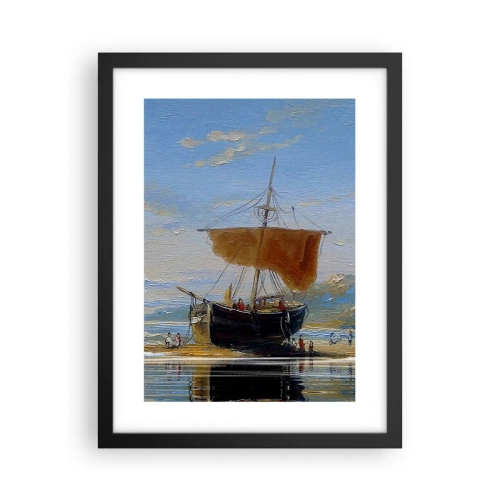 Affiche dans un cadre noir - Poster - Eau, terre, air - 30x40 cm