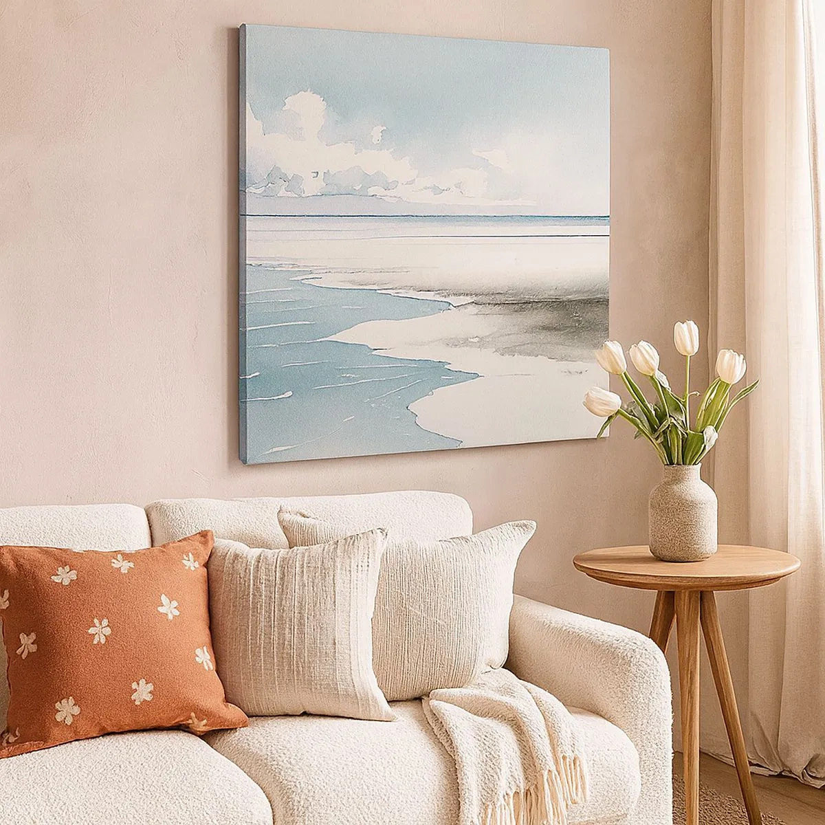 Impression sur toile - Image sur toile - Marée douce - 30x30 cm