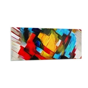 Impression sur verre - Image sur verre - Une superposition multicolore - 100x40 cm