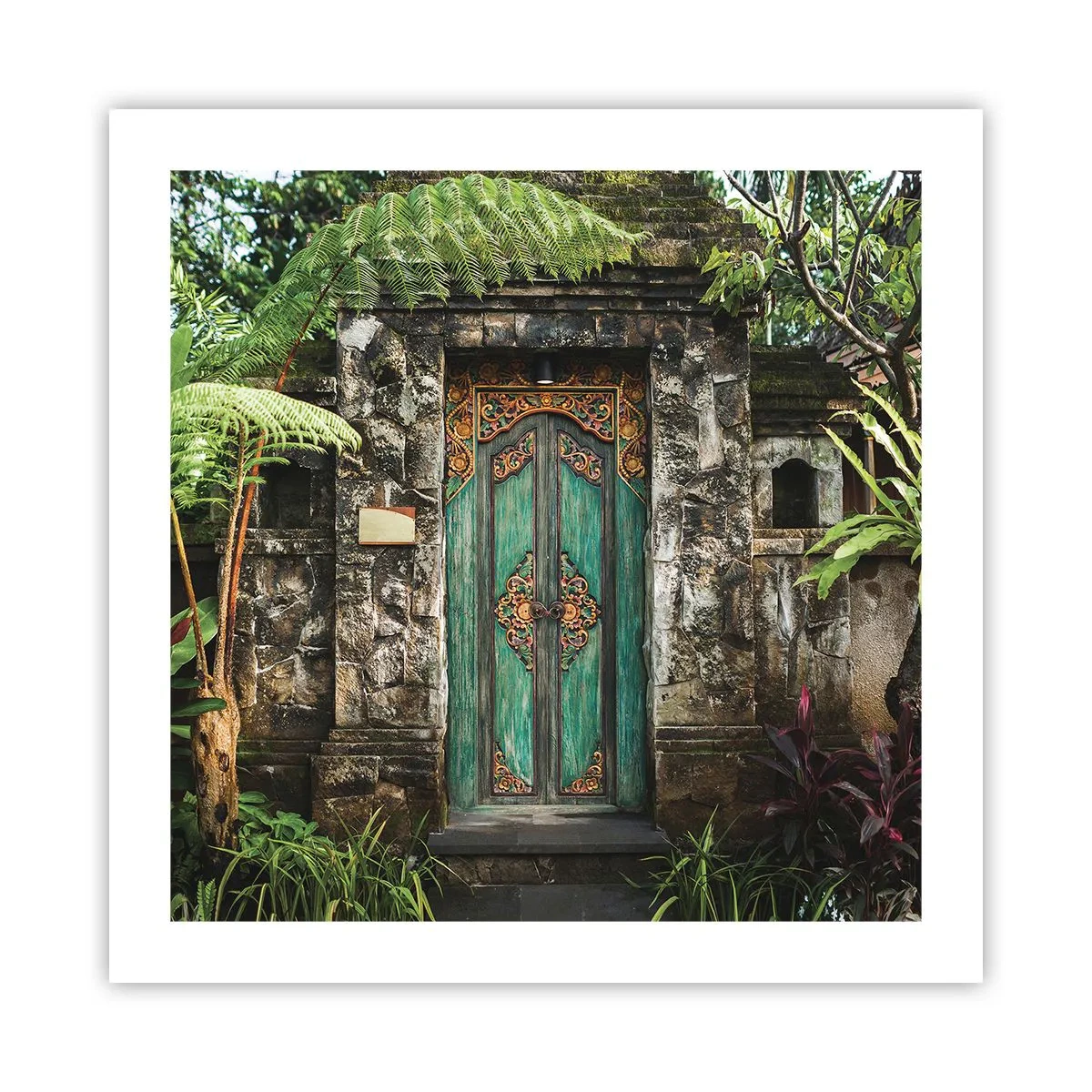 Affiche - Poster - Porte vers un monde exotique - 50x50 cm