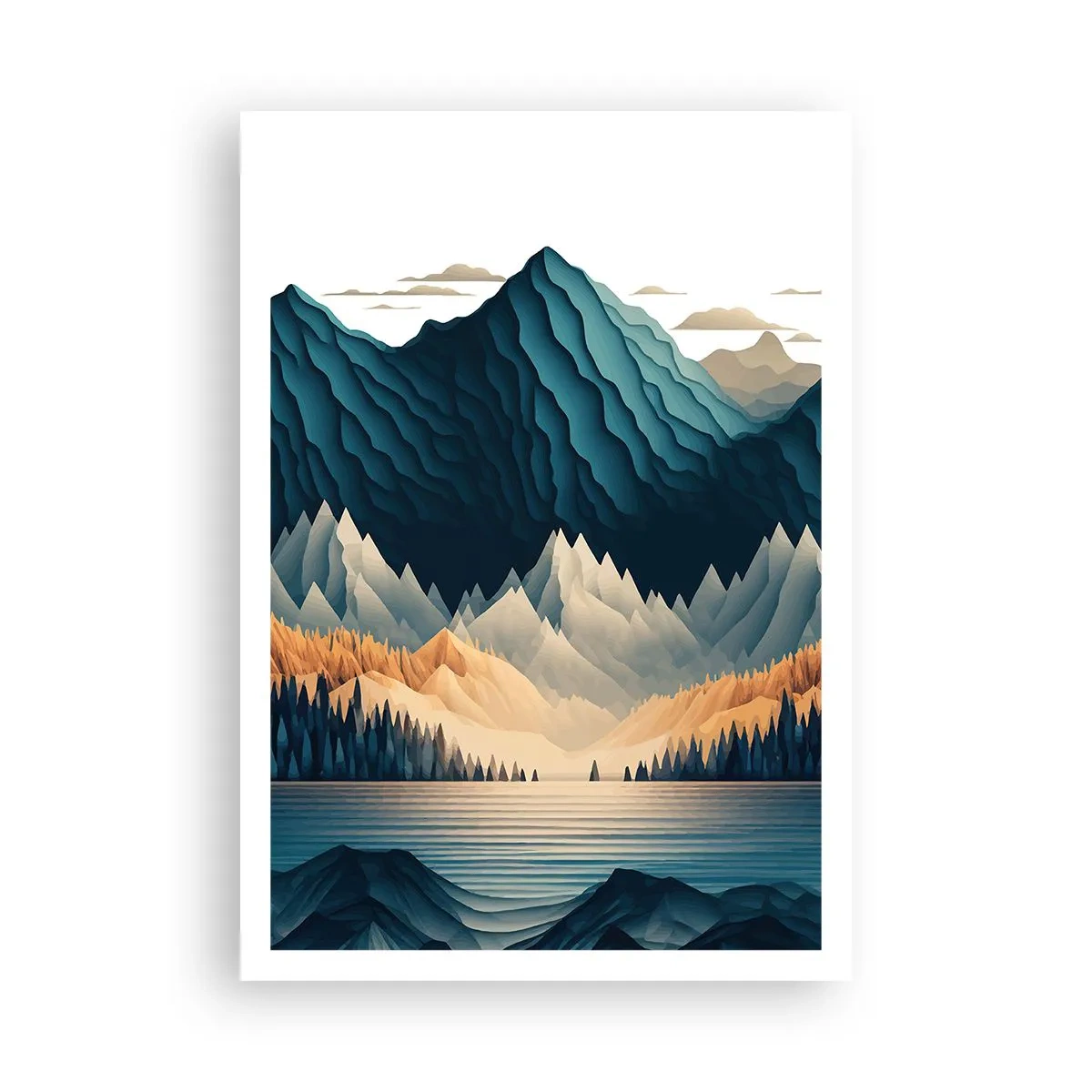 Affiche - Poster - Paysage de montagne parfait - 70x100 cm