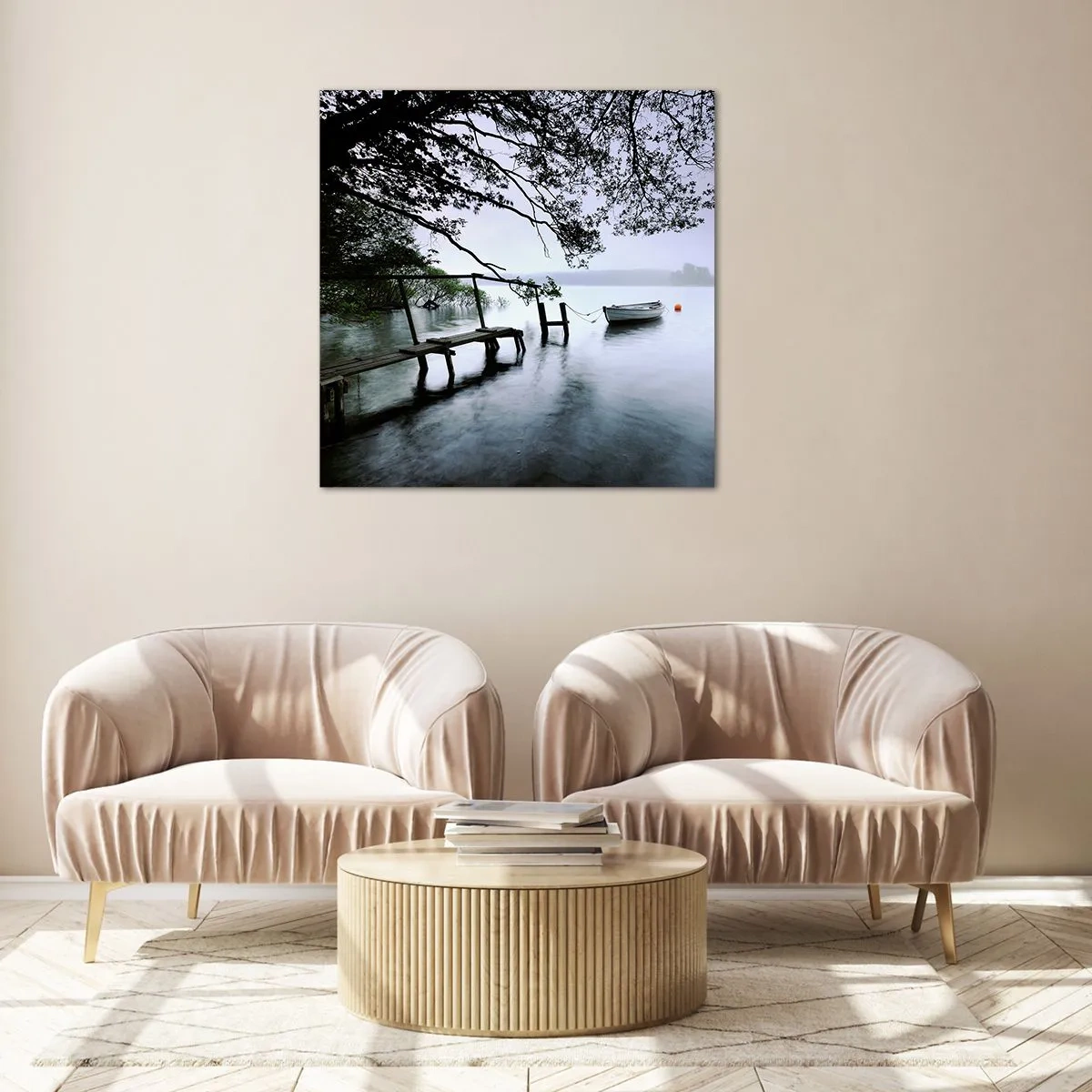 Impression sur verre - Image sur verre - Tu te reposes déjà - 40x40 cm