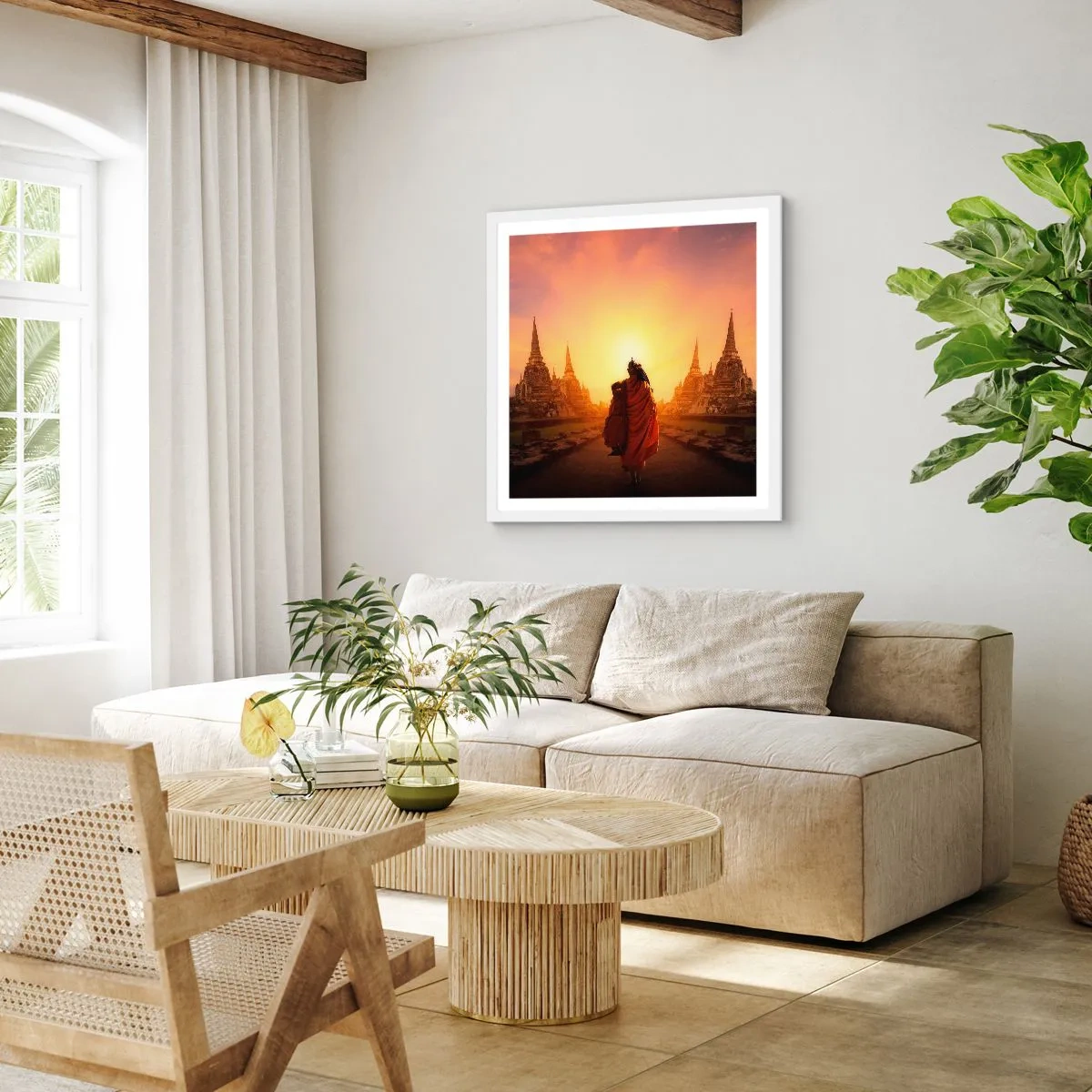 Affiche dans un cadre blanc - Poster - En paix pour l'éternité - 50x50 cm