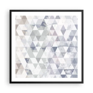 Affiche dans un cadre noir - Poster - En rythme de trois - 60x60 cm