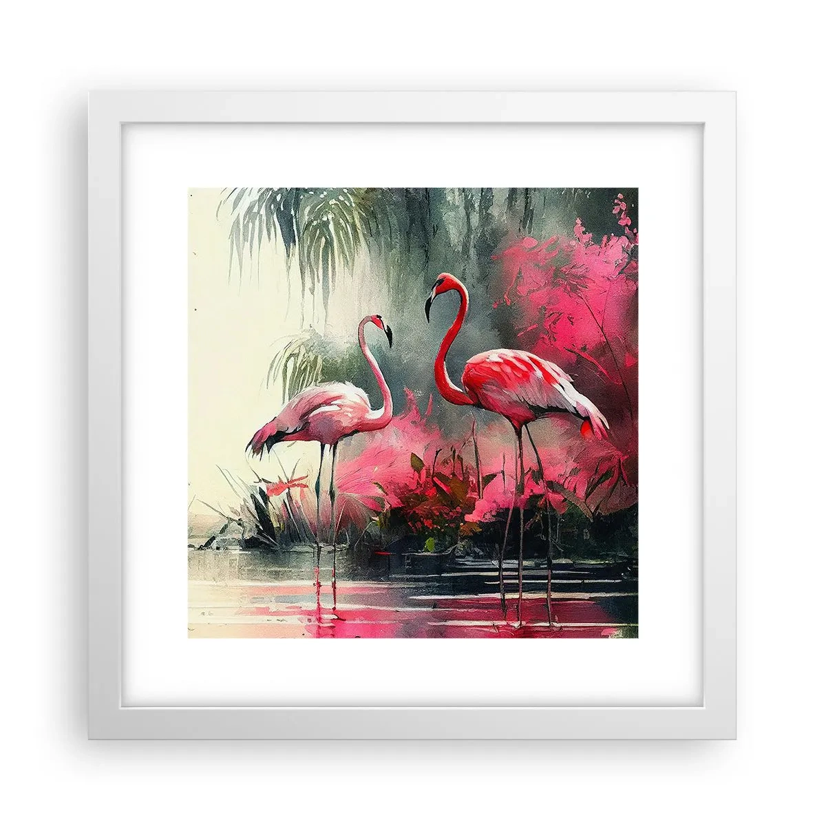 Affiche dans un cadre blanc - Poster - Une leçon de grâce naturelle - 30x30 cm