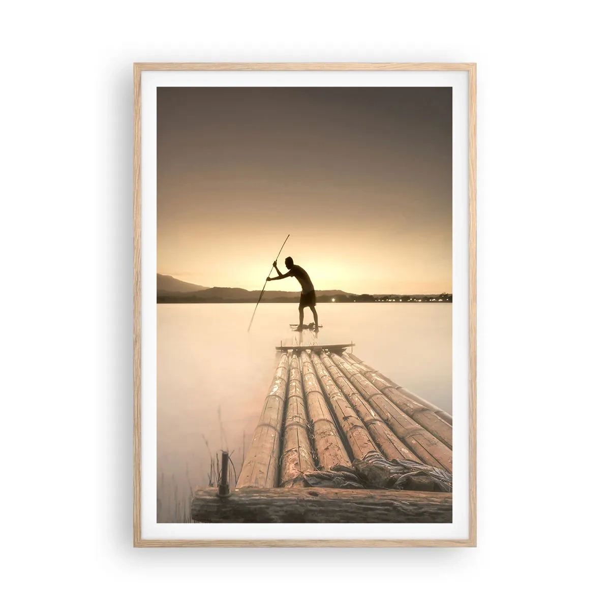 Affiche dans un chêne clair - Poster - Avant la fin du jour - 70x100 cm