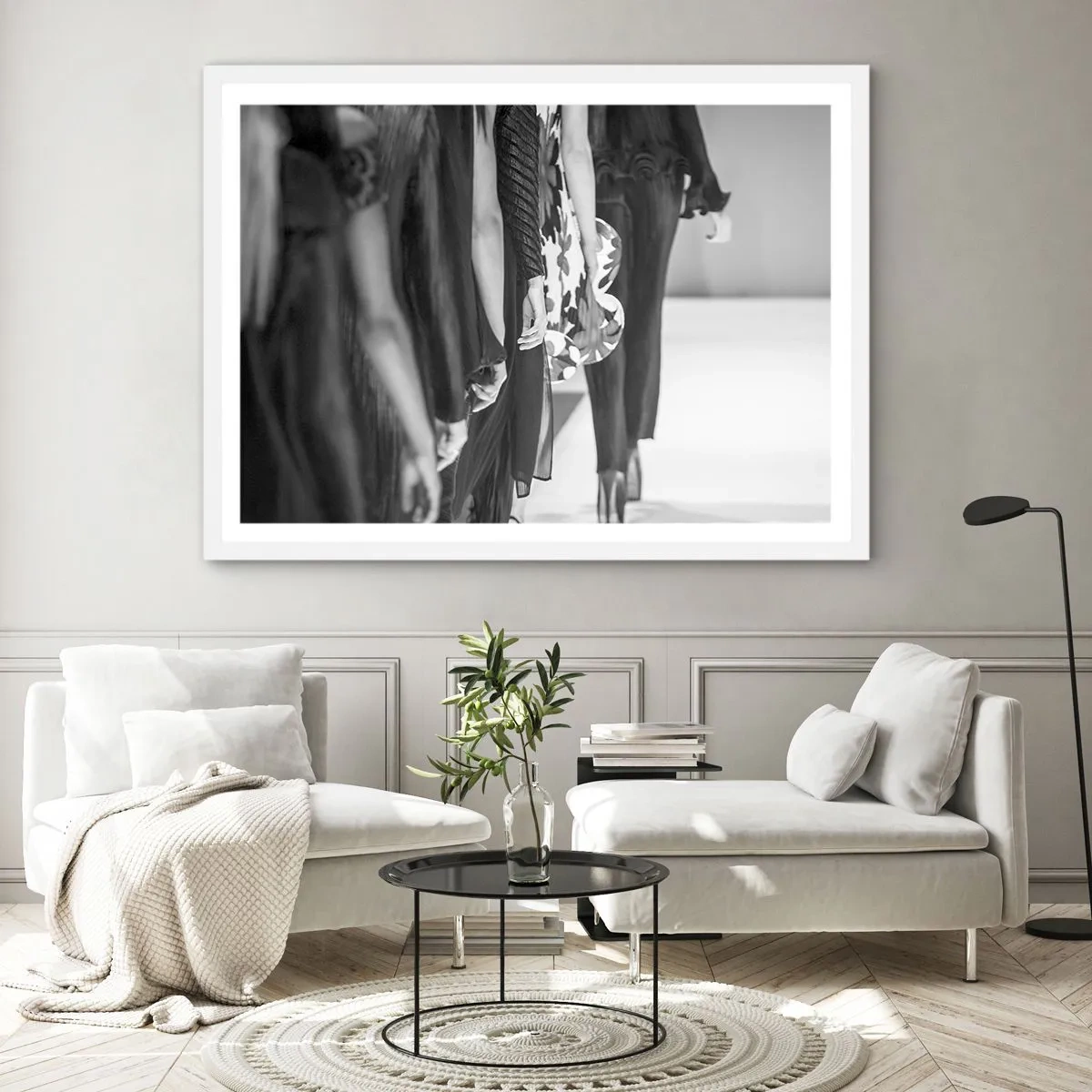 Affiche dans un cadre blanc - Poster - Un défilé stylé - 91x61 cm
