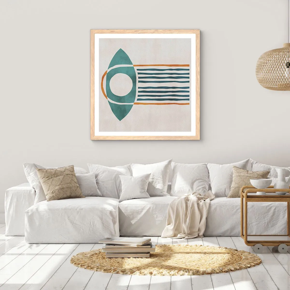 Affiche dans un chêne clair - Poster - Signes et rituels - 60x60 cm