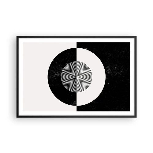Affiche dans un cadre noir - Poster - Harmonie de noir et blanc - 91x61 cm