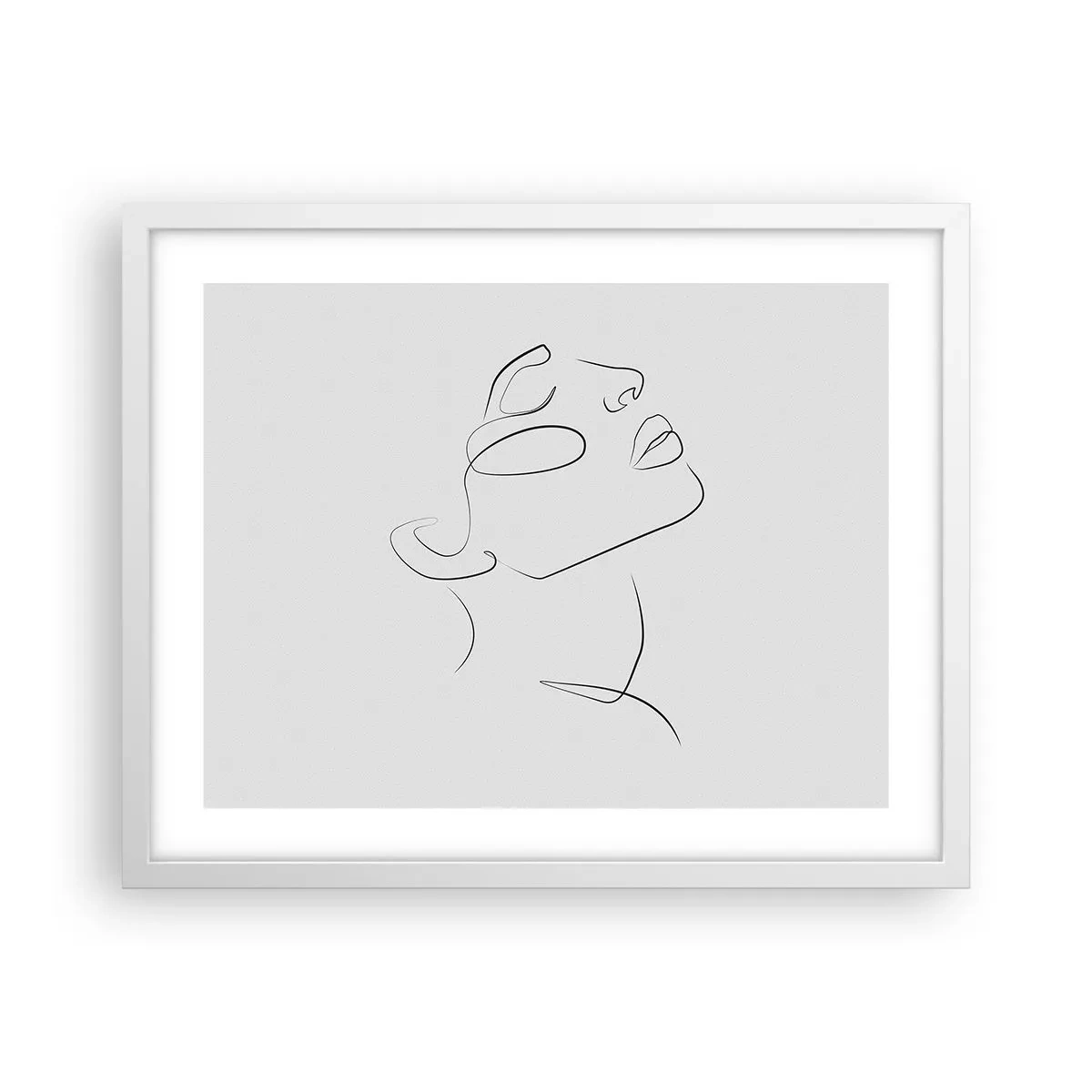 Affiche dans un cadre blanc - Poster - Méandre du rêve - 50x40 cm