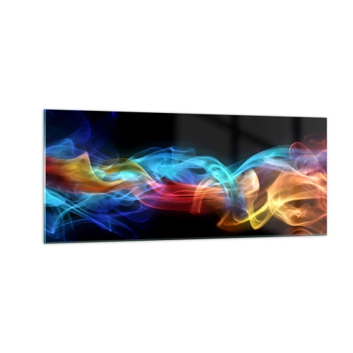 Impression sur verre - Image sur verre - Danse arc-en-ciel du brouillard - 100x40 cm