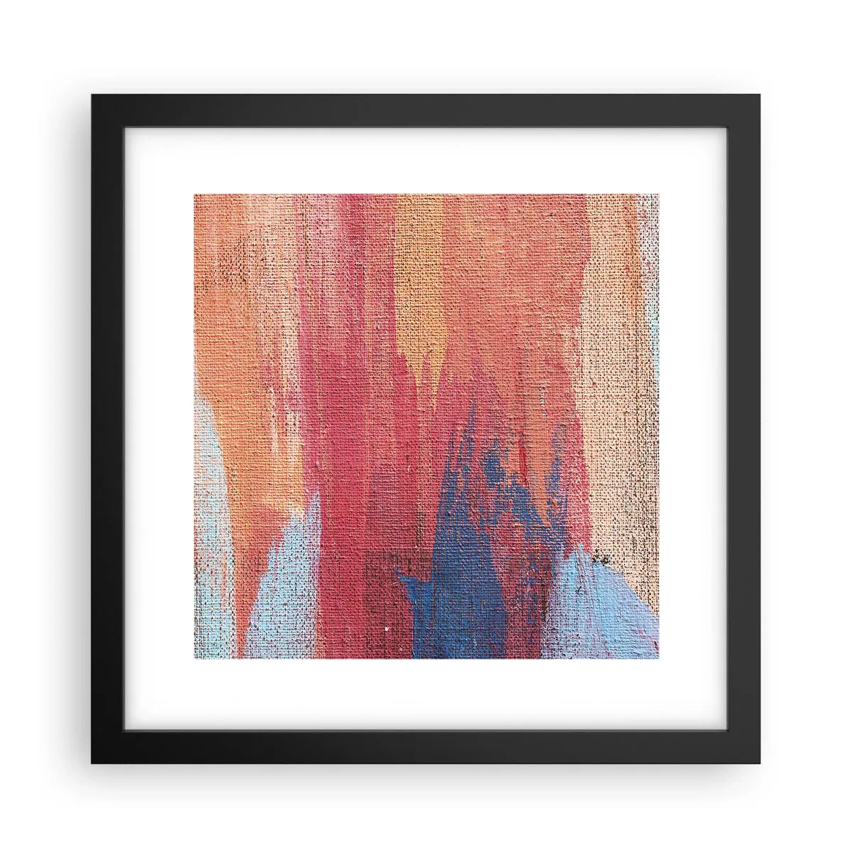 Affiche dans un cadre noir - Poster - Ecoulement de l'arc-en ciel - 30x30 cm