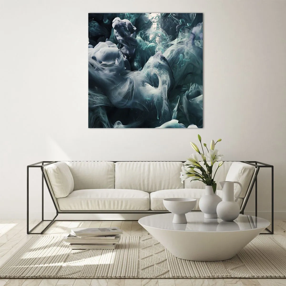 Impression sur verre - Image sur verre - Mouvement des couleurs - 70x70 cm