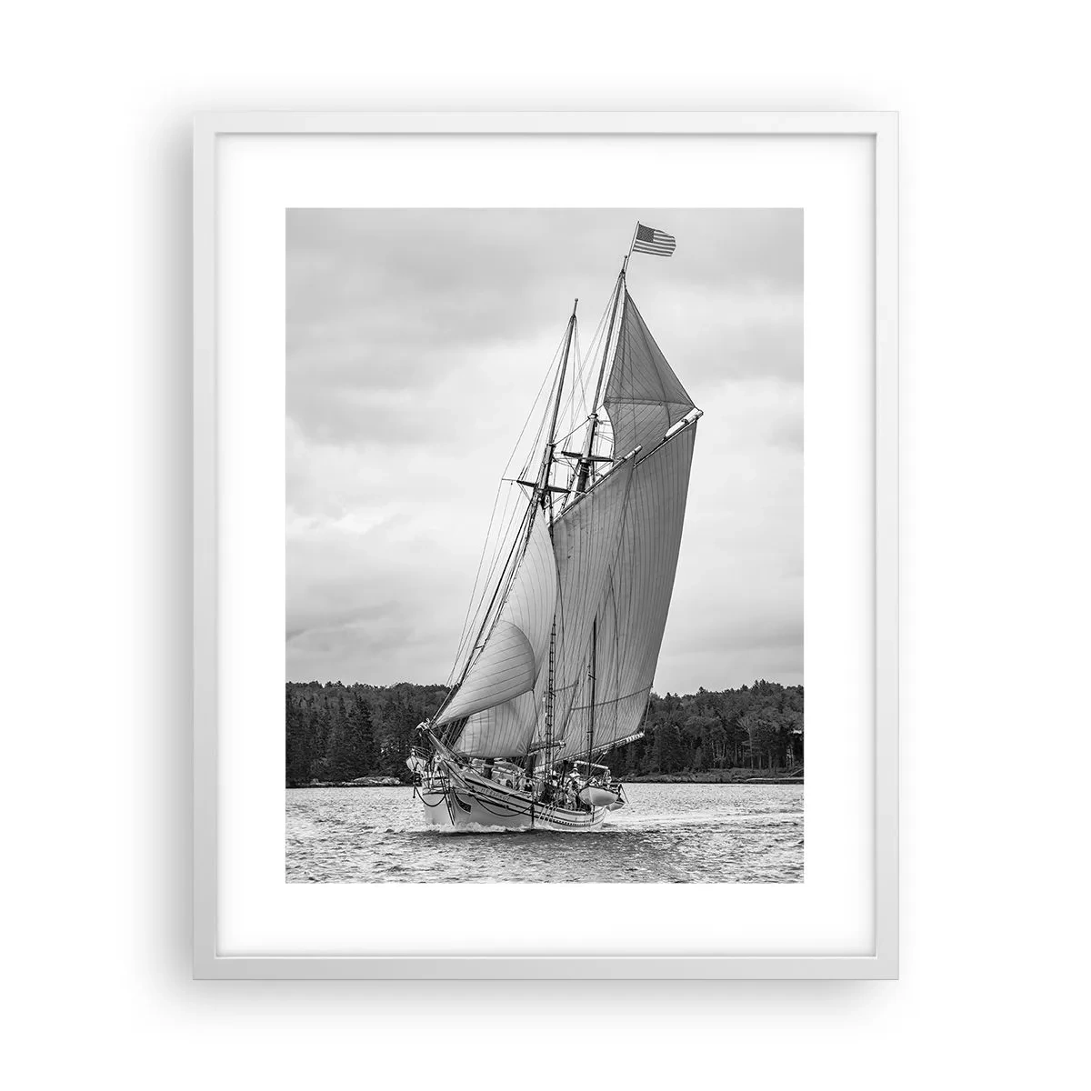 Affiche dans un cadre blanc - Poster - Frères du vent - 40x50 cm