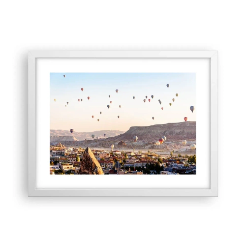 Affiche dans un cadre blanc - Poster - Comme des navires dans le ciel - 40x30 cm