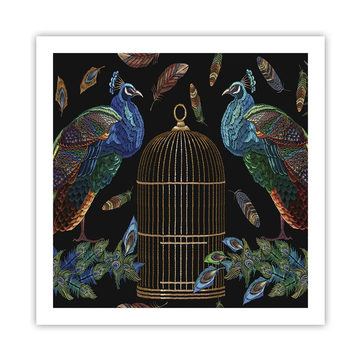 Affiche - Poster - En robes royales - 60x60 cm