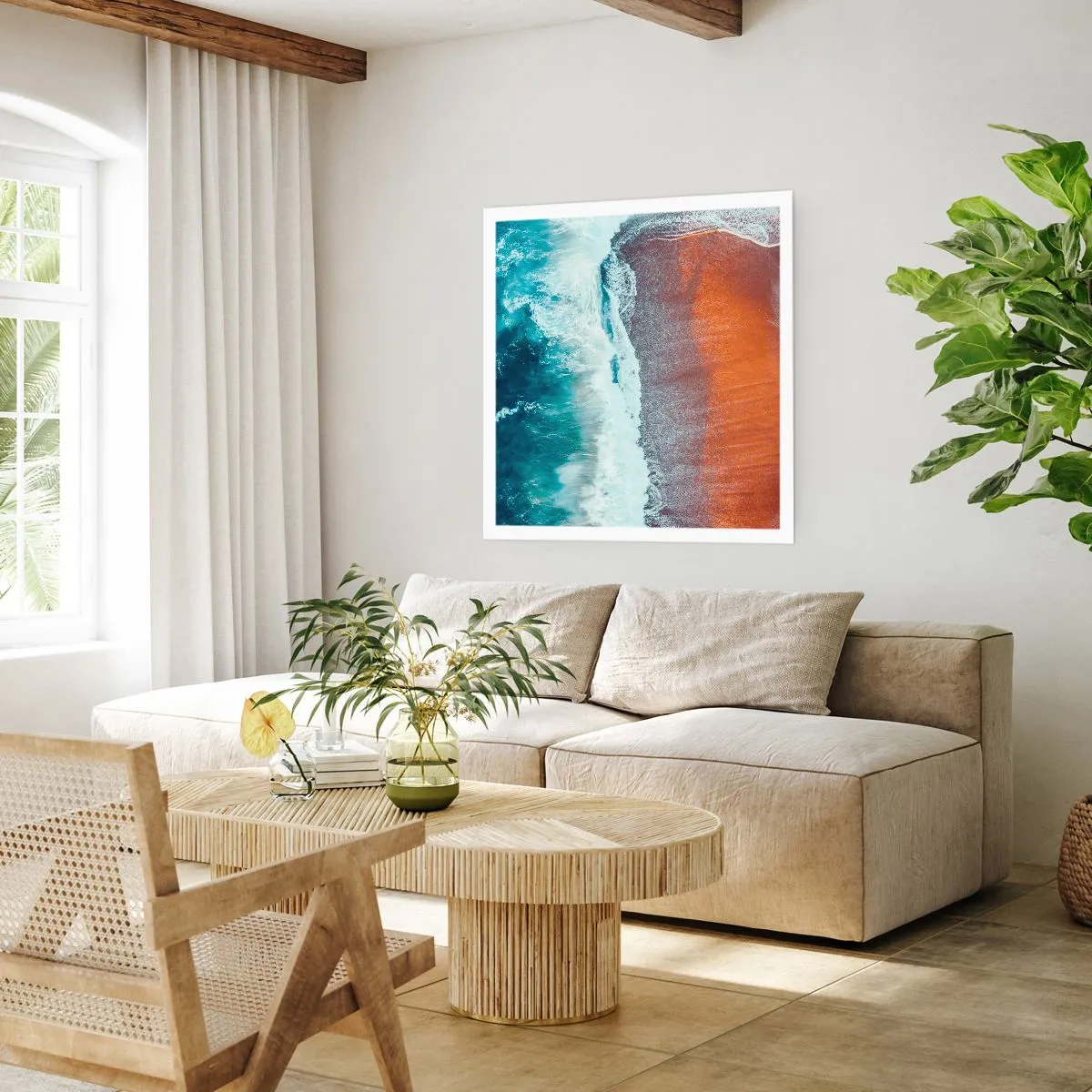 Affiche - Poster - Caresse de l'océan - 30x30 cm