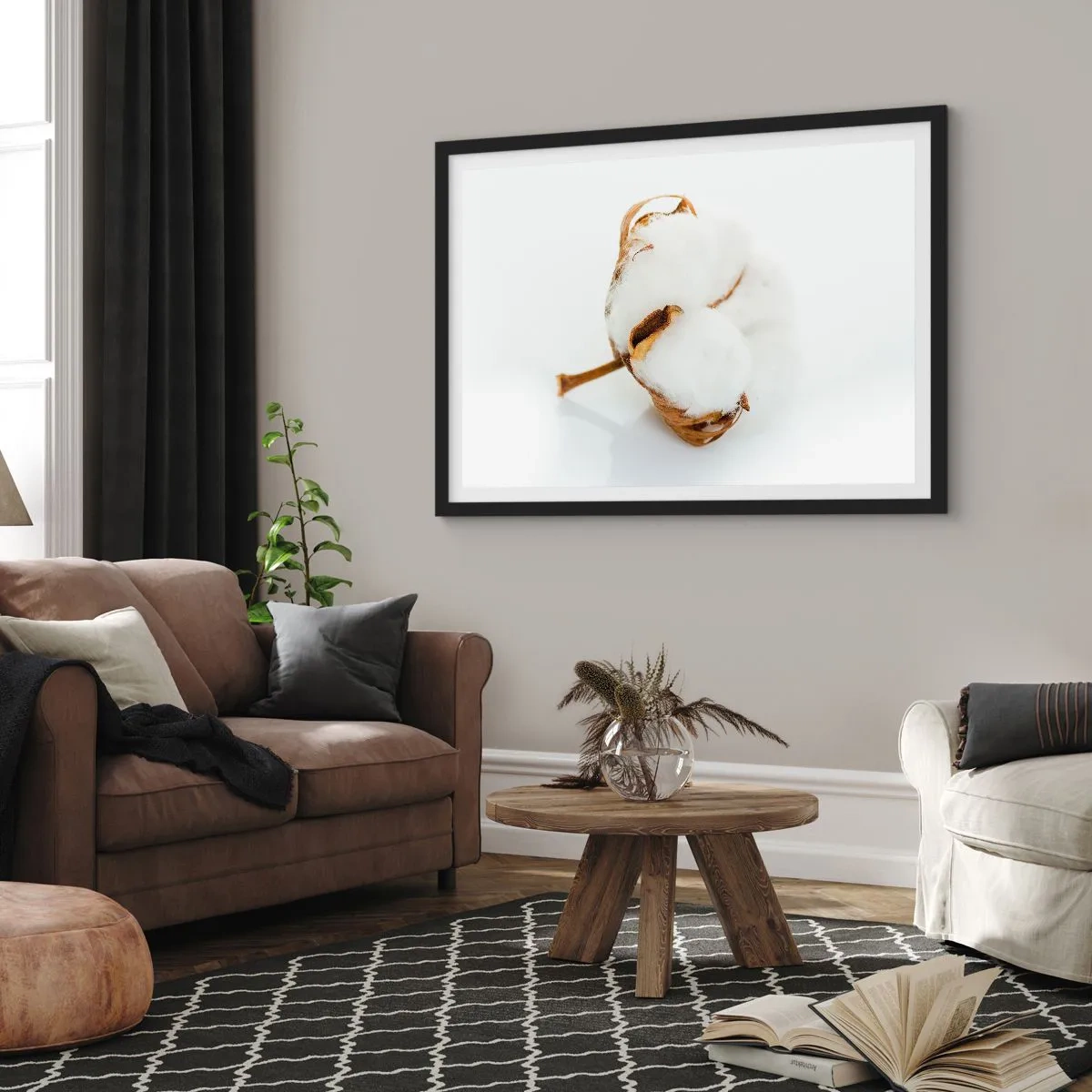 Affiche dans un cadre noir - Poster - Doux par nature - 91x61 cm