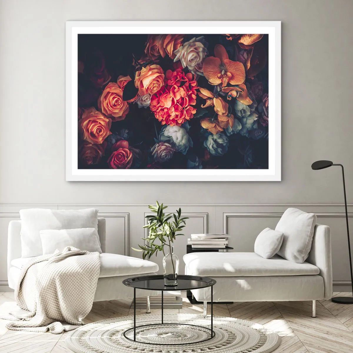 Affiche dans un cadre blanc - Poster - Comme chez les maîtres hollandais - 50x40 cm