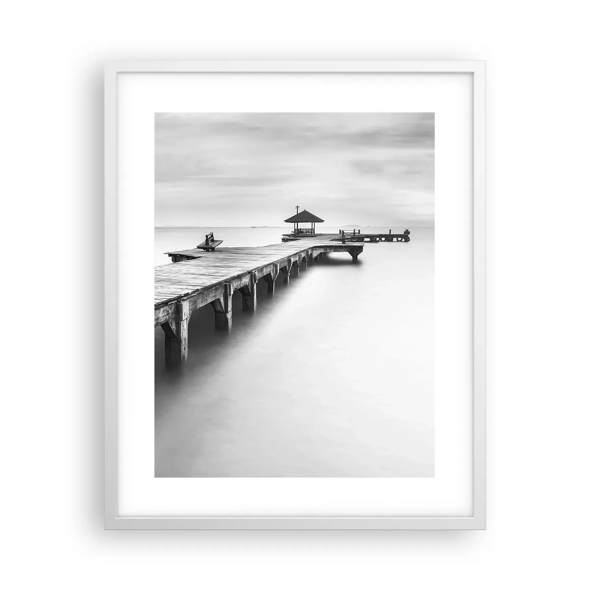 Affiche dans un cadre blanc - Poster - À l'horizon - 40x50 cm