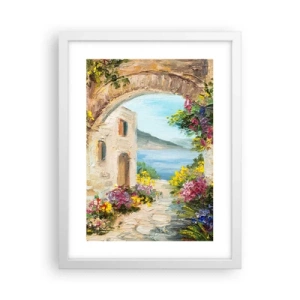 Affiche dans un cadre blanc - Poster - Le charme d'une province côtière - 30x40 cm