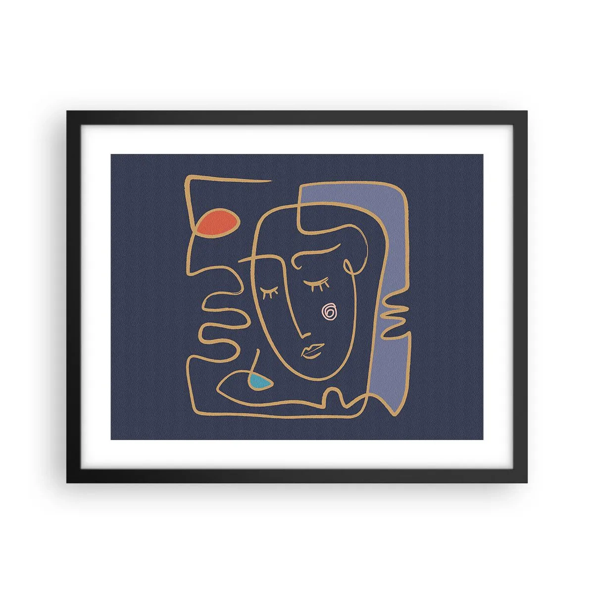 Affiche dans un cadre noir - Poster - En réflexion - 50x40 cm