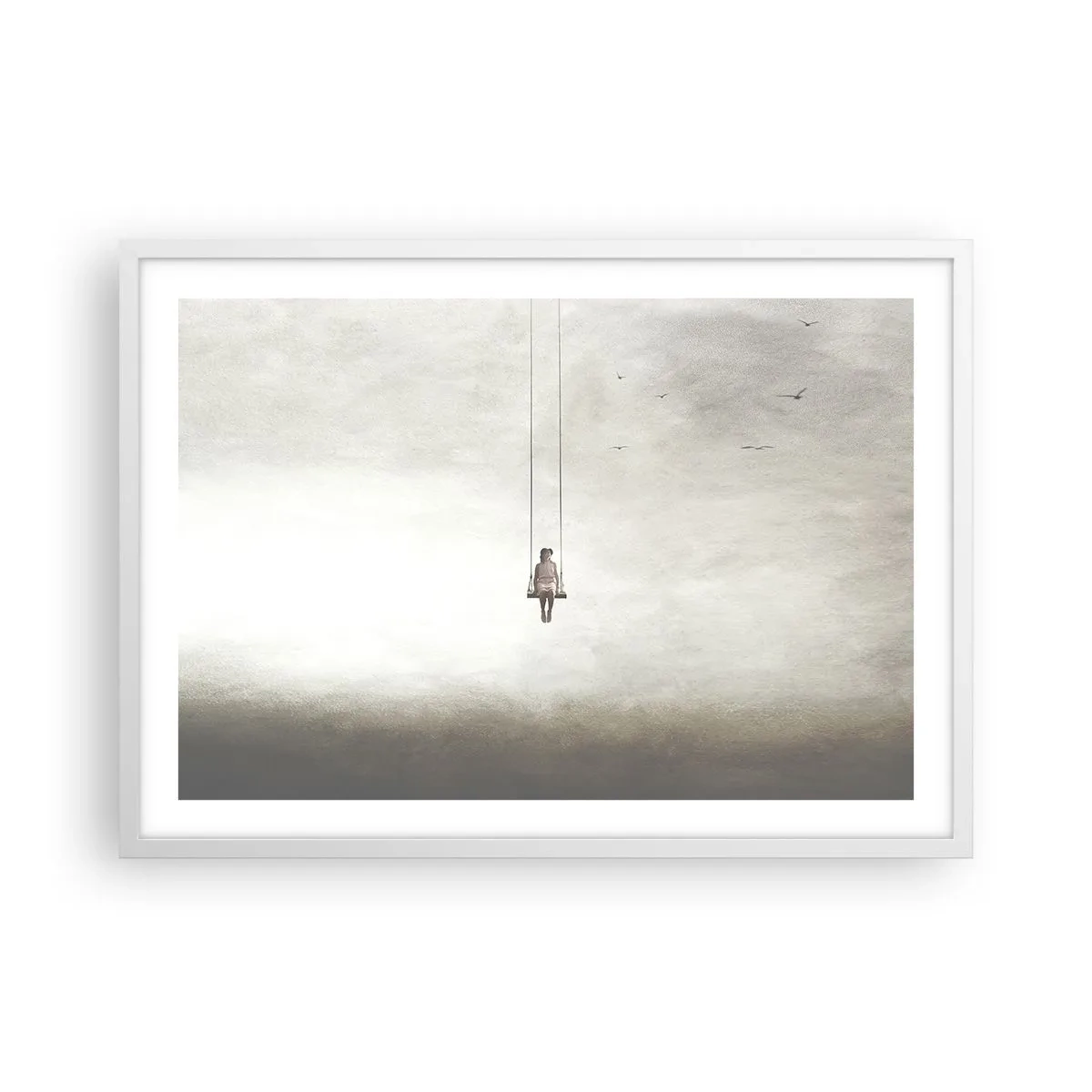 Affiche dans un cadre blanc - Poster - Enfant en nous - 70x50 cm