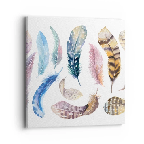 Impression sur toile - Image sur toile - Léger, bariolé et multicolore - 40x40 cm