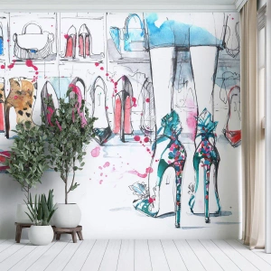 Papier Peint Autocollant Deluxe Sticker - Sésame, ouvre-toi - Garde-robe Femme, Mode, Sac - 450x315 cm