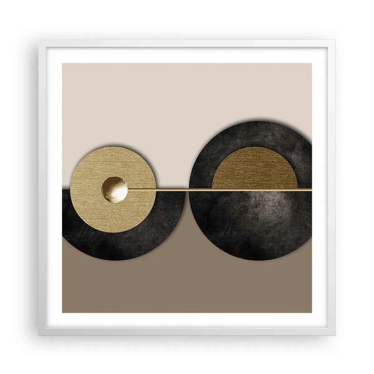 Affiche dans un cadre blanc - Poster - Variations autour du cercle - 60x60 cm