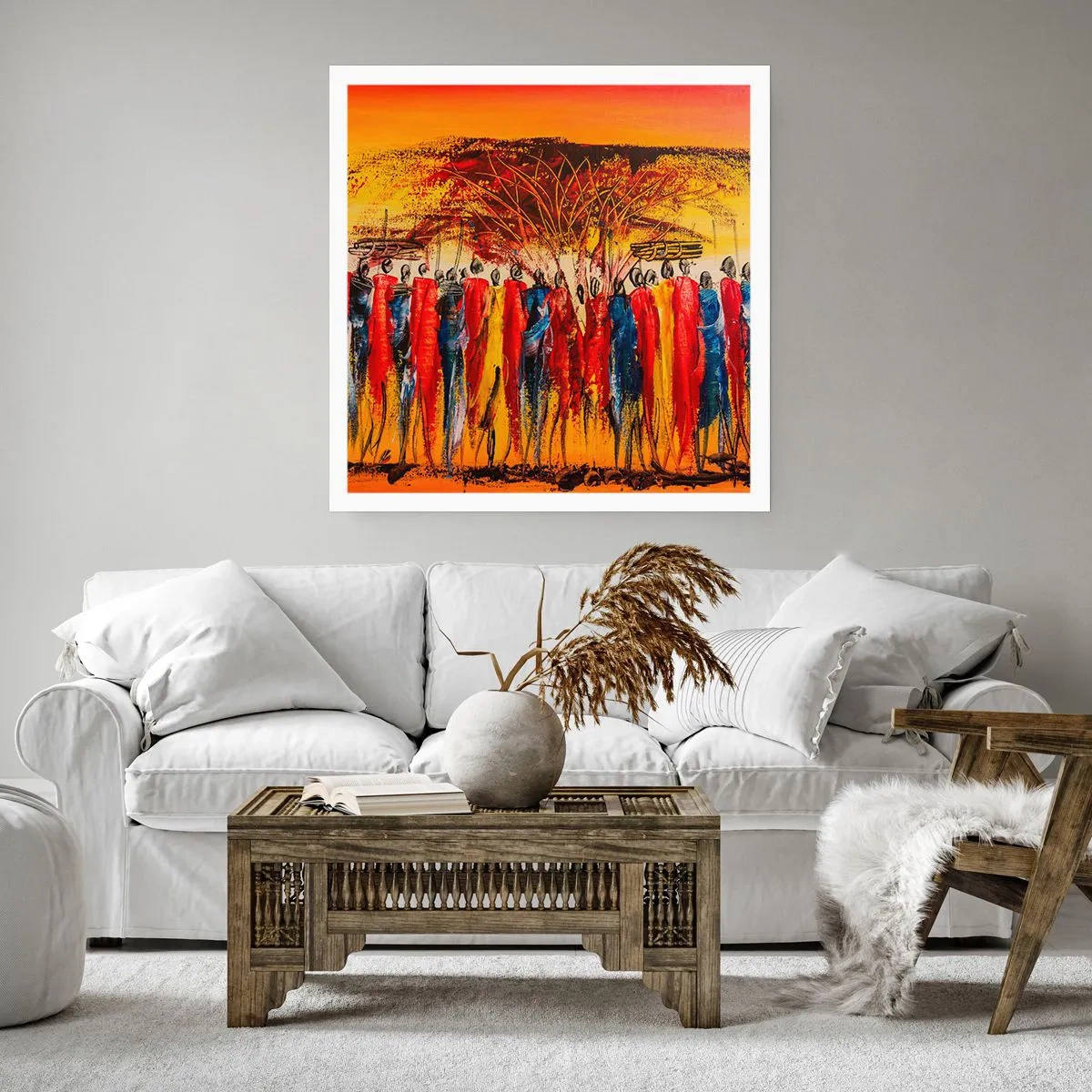 Affiche - Poster - Là-bas, là-bas, ils vont là-bas - 50x50 cm