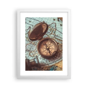 Affiche dans un cadre blanc - Poster - Pour ceux qui recherche l'aventure - 30x40 cm