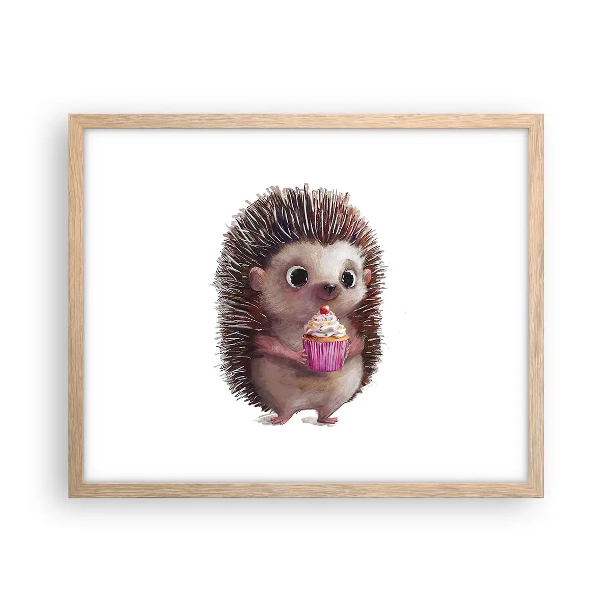 Affiche dans un chêne clair - Poster - La fête c'est tous les jours - 50x40 cm