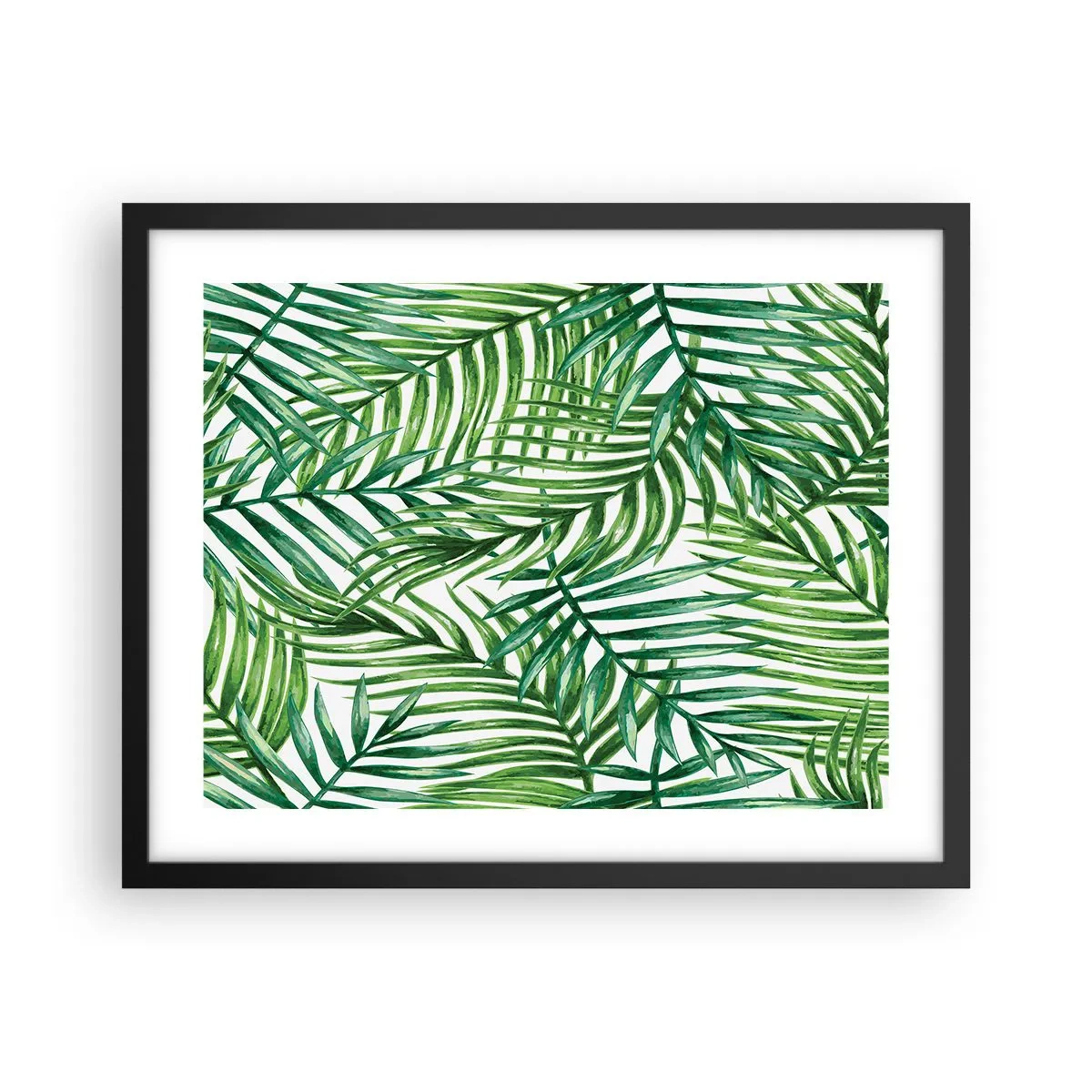 Affiche dans un cadre noir - Poster - Sous la canopée verte - 50x40 cm