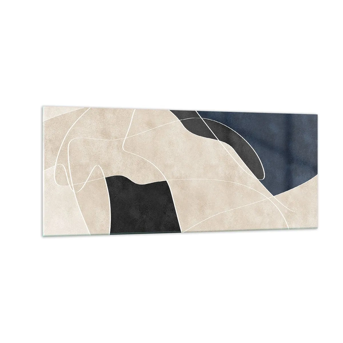 Impression sur verre - Image sur verre - Composition abstraite - contraste de couleurs - 100x40 cm