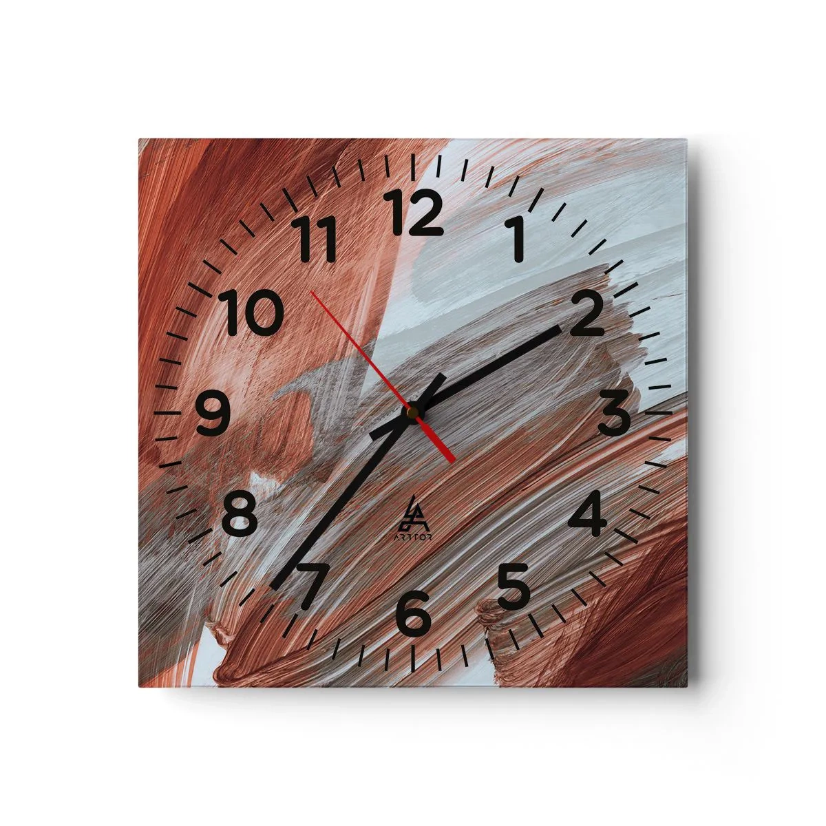 Horloge murale - Pendule murale - Abstraction venteuse et automnale - 40x40 cm