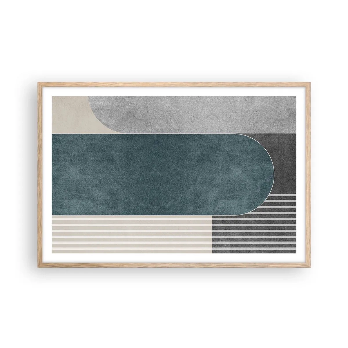 Affiche dans un chêne clair - Poster - Composition de niveaux - 91x61 cm