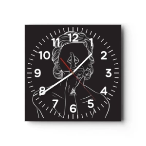 Horloge murale - Pendule murale - La beauté s'épanouit en silence - 30x30 cm